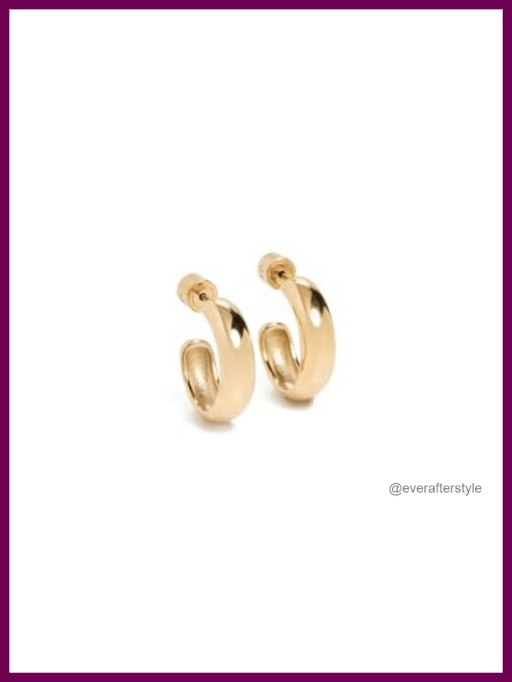 14K Gold Plated Hoop Earrings Small Polished Women